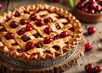 Vyšnių pyragas kaip pas močiutę – su plona tešla ir daug įdaro