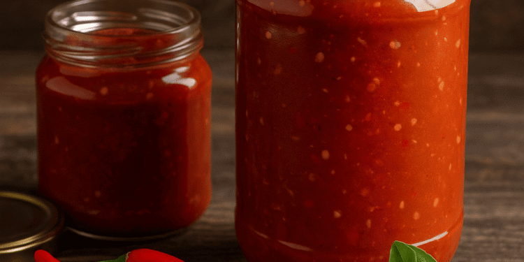 Aštrus pomidorų padažas žiemai – pikantiška idėja rudens atsargoms