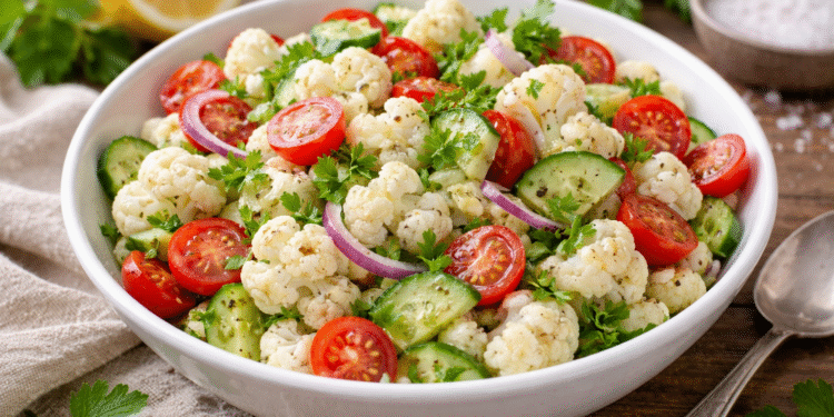 Geriausios gaivios salotos su žiediniu kopūstu