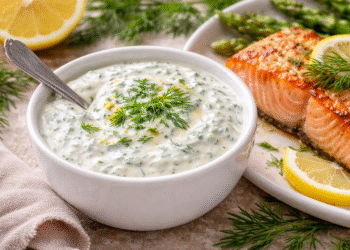 Krapų padažas prie lašišos