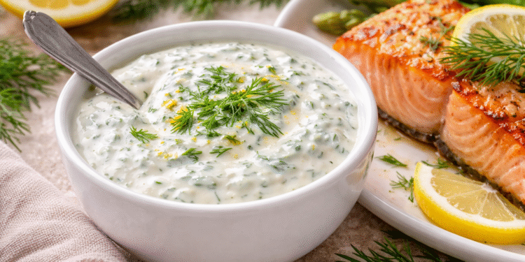 Krapų padažas prie lašišos