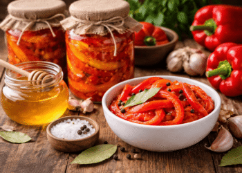 Paprika su medumi žiemai – tradicinis receptas su saldžia nata
