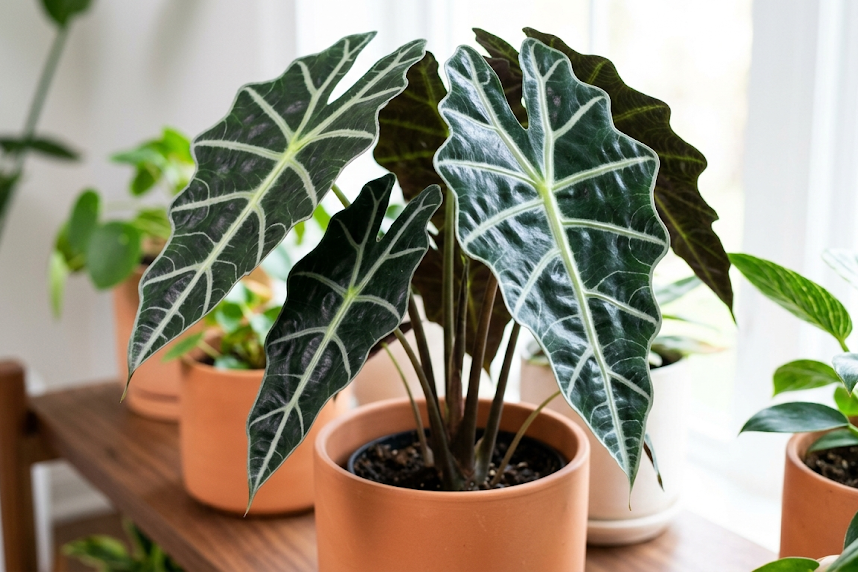 Alokazija Zebrina ir Polly