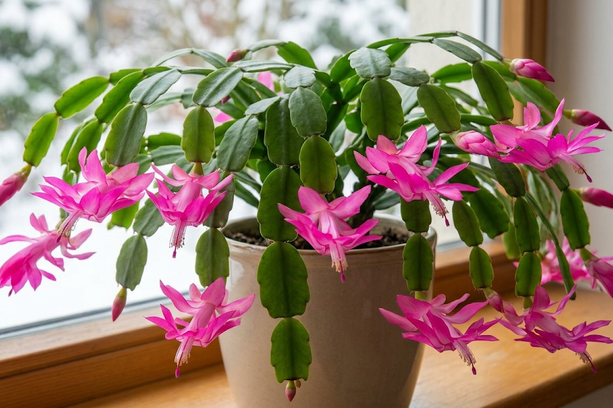 Kalėdinis kaktusas: priežiūra, rūšys ir dažniausios problemos