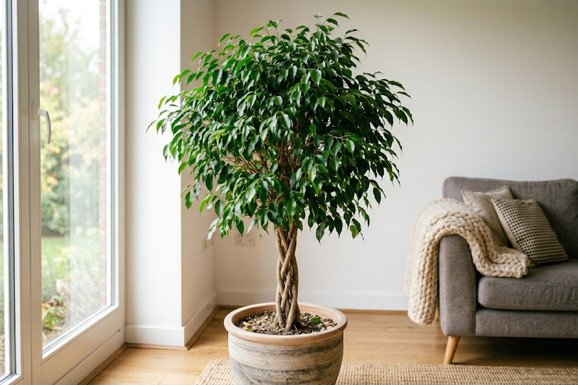 Kaip prižiūrėti smulkialapį fikusą, kad jis augtų tankus ir sveikas