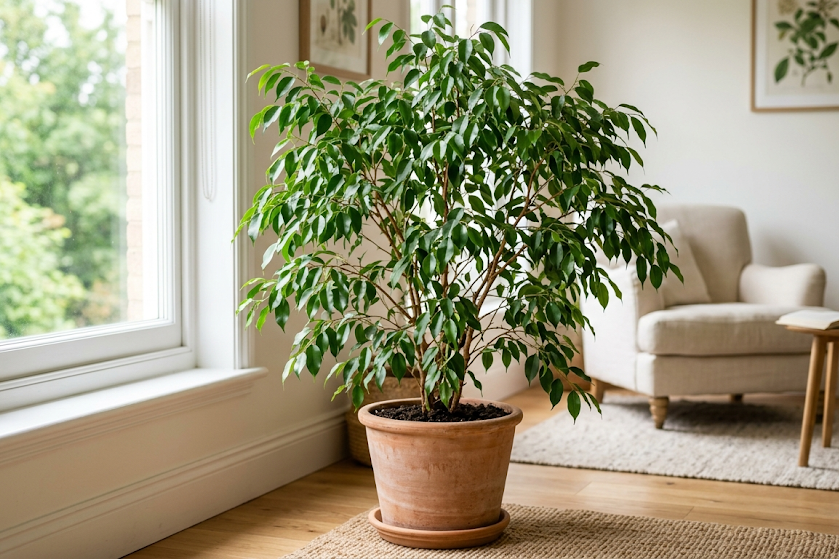Kaip prižiūrėti smulkialapį fikusą, kad jis augtų tankus ir sveikas