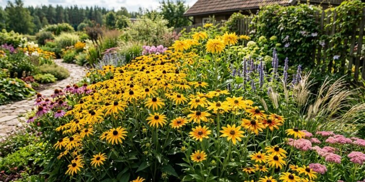 Rudbekija – rūšys, veislės ir daugiametės gėlės